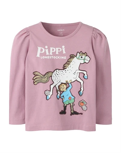 Name It - NMFAnna Pippi Box T-Shirt - Lilac